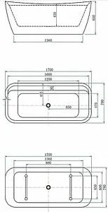 Ванна акриловая отдельностоящая Allen Brau Infinity 2 170x78 белый/панель олива 2.21002.20/CGM Ванна акриловая отдельностоящая Allen Brau Infinity 2 170x78 белый/панель олива 2.21002.20/CGM, 2