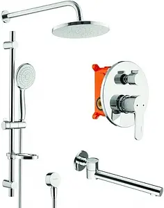 Душевая система со смесителем для ванны Swedbe Platta хром 5541 Душевая система со смесителем для ванны Swedbe Platta хром 5541, 1