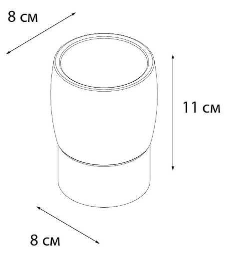 Стакан Fixsen Bogema хром/белый/рисунок FX-786
