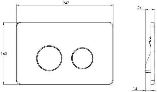 Клавиша смыва для унитаза Azario AZ-8200-0086/AZ-P57-0160 золото