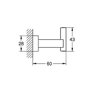 Крючок Grohe Essentials Cube хром 40511001 Крючок Grohe Essentials Cube хром 40511001, 2