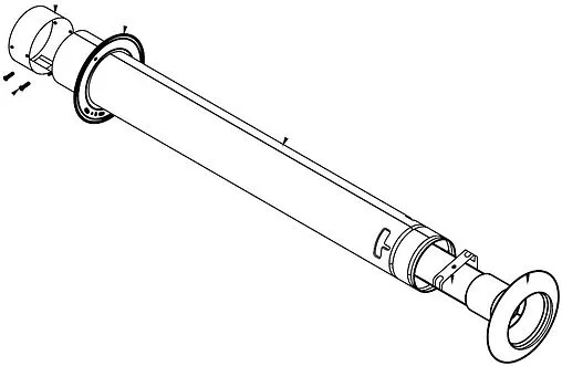 Коаксиальная труба Ø 60/100мм L=1000мм с наконечником Protherm 0020199381