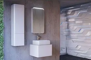 Шкаф-пенал подвесной Raval Pure 33 белый Pur.04.33/P/W (04.120) Шкаф-пенал подвесной Raval Pure 33 белый Pur.04.33/P/W (04.120), 5