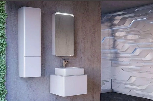 Шкаф-пенал подвесной Raval Pure 33 белый Pur.04.33/P/W (04.120)