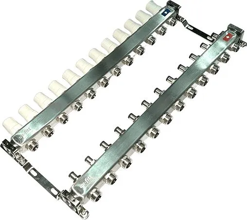 Группа коллекторная без расходомеров 12 отводов 1&quot;в/в x ¾&quot;ек Uni-fitt OPTIMAL 451B4312.RU