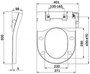 Электронная крышка-биде Am.Pm Clean Care белый CCC7853WH Электронная крышка-биде Am.Pm Clean Care белый CCC7853WH, 2