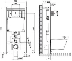 Комплект 5 в 1 BelBagno Genova BB1102CH/BB1102SC/BB002-80/BB014-SR-BIANCO с кнопкой белый глянцевый Комплект 5 в 1 BelBagno Genova BB1102CH/BB1102SC/BB002-80/BB014-SR-BIANCO с кнопкой белый глянцевый, 3