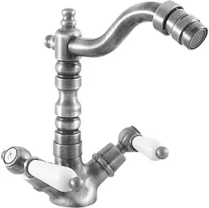 Смеситель для биде Rav Slezak Morava retro хром/белый MK520.5/9 Смеситель для биде Rav Slezak Morava retro хром/белый MK520.5/9, 1