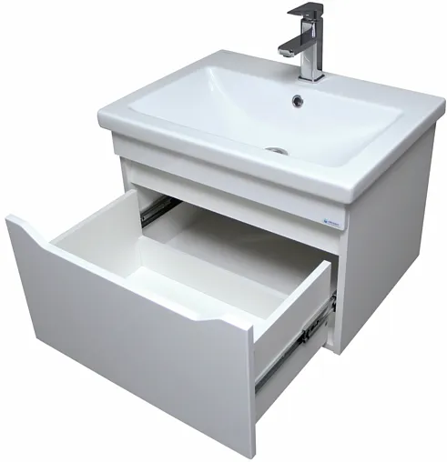 Тумба под умывальник подвесной Айсберг Como 60 белый DA5910T