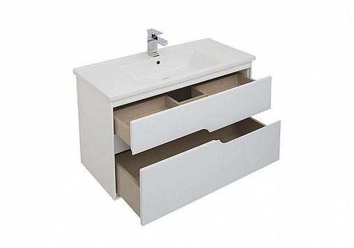 Тумба под умывальник подвесная Aquanet Модена 100 белый 00198489