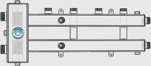 Распределительный коллектор 3 контура с гидрострелкой 1¼&quot;н x 1&quot;н Север-М2+1 1925059