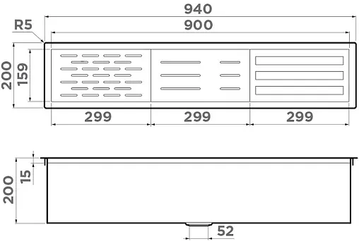 Встраиваемая сушка для посуды Omoikiri DRY-02-GM вороненая сталь 4999020