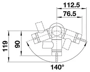 Смеситель для кухни Blanco Seda хром/чёрный 519063, 3