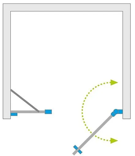Дверь в нишу 1000мм прозрачное стекло Radaway NES Black DWS I 100 R 10028100-54-01R