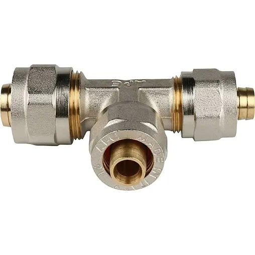 Тройник компрессионный редукционный 20мм x 16мм x 16мм Stout SFS-0010-201616