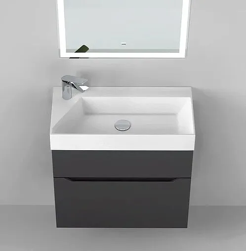 Тумба под умывальник подвесная Raval Brik 65 антрацит Brk.01.65/P/A/RL