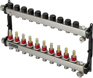 Группа коллекторная с расходомерами 10 отводов 1&quot;нг x ¾&quot;ек TECEfloor SLQ 77310010, 1