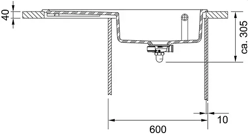 Мойка кухонная Franke Mythos MTK 611-100 L оникс 124.0335.863