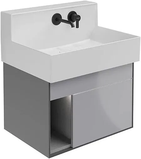 Тумба под умывальник подвесная Kerama Marazzi Logica M 65 серый LO.M.65\GRAY