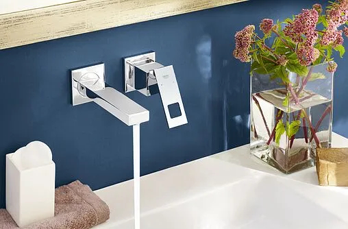Смеситель для раковины из стены Grohe Eurocube хром 19895000 Смеситель для раковины из стены Grohe Eurocube хром 19895000