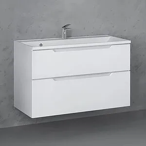 Тумба под умывальник подвесная Raval Wector 100 белый Wct.01.100/P/W/MD, 5