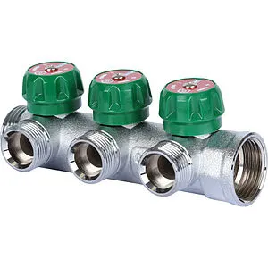 Коллектор регулирующий проходной 3 отвода 1"в/н x ¾"ек Stout SMB-6850-013403 Коллектор регулирующий проходной 3 отвода 1"в/н x ¾"ек Stout SMB-6850-013403, 1