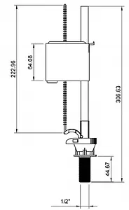 Заливной клапан для бачка ½&quot; латунь нижний BERGES Eko 030741, 2