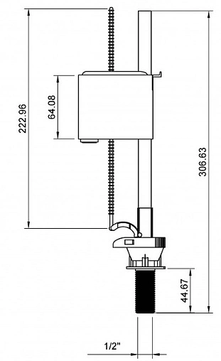 Заливной клапан для бачка ½&quot; латунь нижний BERGES Eko 030741