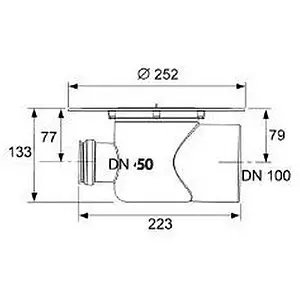 Трап горизонтальный TECEdrainpoint S 3607500 Трап горизонтальный TECEdrainpoint S 3607500, 2