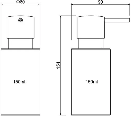 Дозатор для жидкого мыла Aquatek Оберон чёрный матовый AQ4229MB