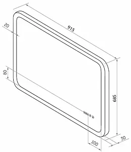 Зеркало с подсветкой Continent Demure Led 91.5x68.5 с часами (слева) белый ЗЛП650 Зеркало с подсветкой Continent Demure Led 91.5x68.5 с часами (слева) белый ЗЛП650, 2