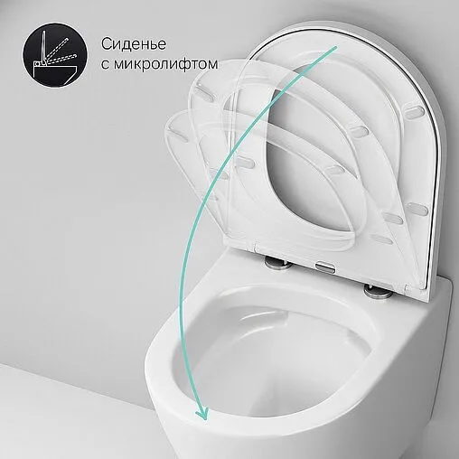 Комплект 6 в 1 Am.Pm Sense FlashClean IS90201.741701 с кнопкой белый глянцевый