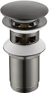 Выпуск автоматический для раковины с переливом TIMO черное золото 8011/18, 1