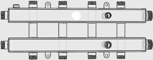 Коллектор распределительный 5 контуров 1¼&quot;н x 1&quot;н Север-КМ5 1925023