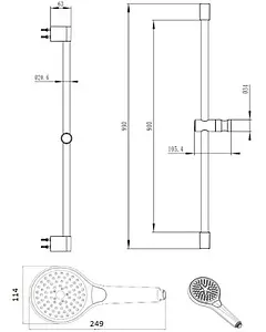 Душевая стойка Villeroy&Boch Embrace Plus хром TVS1089000161, 2