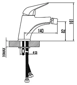 Смеситель для биде Lemark Poseidon хром LM4208C Смеситель для биде Lemark Poseidon хром LM4208C, 2