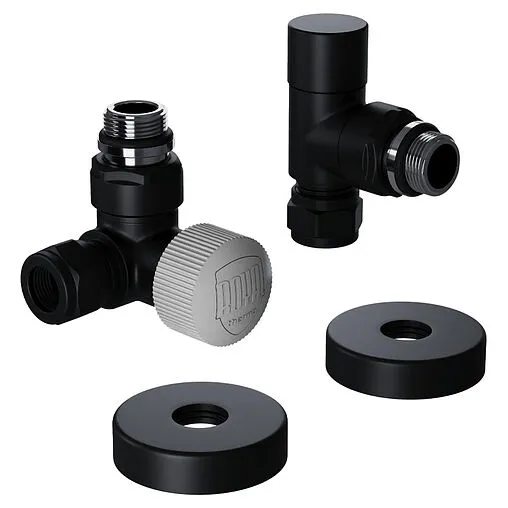 Комплект вентилей терморегулирующих трехосевых 15x1.0 x ½"н Royal Thermo Design Pro черный RATVXT11215BL Комплект вентилей терморегулирующих трехосевых 15x1.0 x ½"н Royal Thermo Design Pro черный RATVXT11215BL