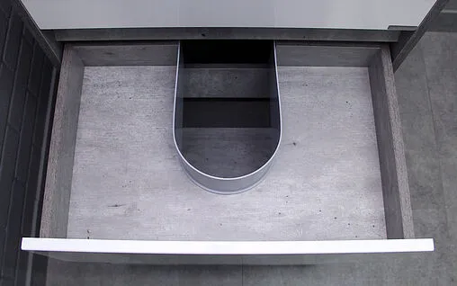 Тумба под умывальник напольная Домино Karlo 60 белый/бетон DK5314T