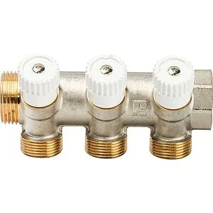 Коллектор запорно-балансировочный проходной 3 отвода ¾"в/н x ½"н Luxor CP 463 68512603 Коллектор запорно-балансировочный проходной 3 отвода ¾"в/н x ½"н Luxor CP 463 68512603, 3