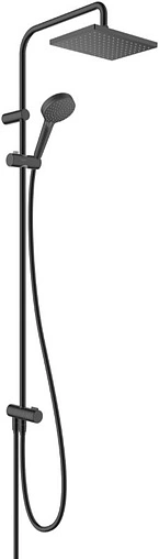 Душевая система без смесителя Hansgrohe Vernis Shape 230 1jet Reno EcoSmart чёрный матовый 26289670