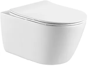 Унитаз подвесной безободковый Aquatek Оберон белый AQ1363W-00, 1