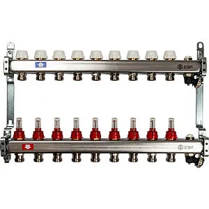 Группа коллекторная с расходомерами 12 отводов 1&quot;в/в x ¾&quot;ек Stout SMS-0927-000012, 1