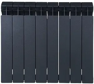 Радиатор биметаллический 8 секций Global Style Plus 500 черный Радиатор биметаллический 8 секций Global Style Plus 500 черный, 2