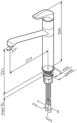 Смеситель для кухни Am.Pm Joy хром F8500032