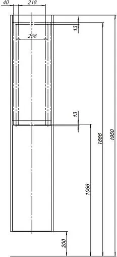 Шкаф-пенал Aquanet Nova Lite 35 белый 00242266