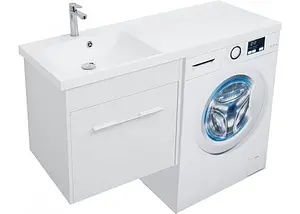 Тумба-умывальник подвесная над стиральной машиной Aquanet Августа 120 L дуб сонома 00210027+00239565 Тумба-умывальник подвесная над стиральной машиной Aquanet Августа 120 L дуб сонома 00210027+00239565, 3