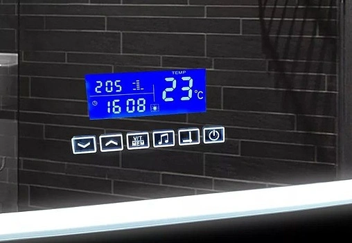 Зеркало с подсветкой Continent Naomi Led 40 с музыкальным блоком, с подогревом белый ЗЛП101