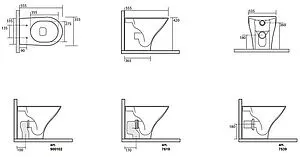 Унитаз приставной безободковый Kerasan Aquatech белый 371801 Унитаз приставной безободковый Kerasan Aquatech белый 371801, 2
