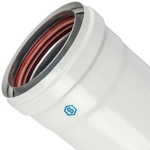 Удлинитель дымохода Ø 80/100мм L=250мм (Al) утепленный Stout SCA-0080-800250