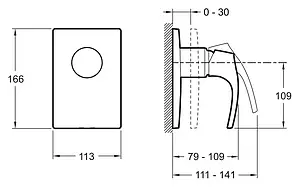 Смеситель для душа скрытого монтажа Jacob Delafon Symbol хром E98712-CP Смеситель для душа скрытого монтажа Jacob Delafon Symbol хром E98712-CP, 2